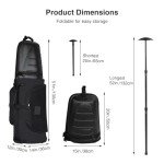 Lineslife Waterproof Golf Travel Bag with Wheels