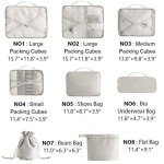 8-Piece Packing Cubes Set for Travel Organizing
