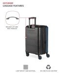 SwissGear Expandable Hardside Luggage Set, Navy/Black
