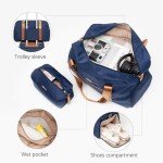 4-Piece ABS Carry-On Luggage Set - Navy Brown