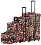 Rockland Jungle Owl 4-Piece Softside Luggage Set