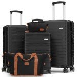 5-Piece Hard Case Luggage Set with Wheels