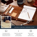 Personalized Burgundy Leather Business Portfolio - Dimaro