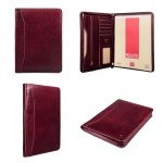 Personalized Burgundy Leather Business Portfolio - Dimaro