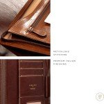 Personalized Burgundy Leather Business Portfolio - Dimaro