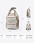 LUGGEX Lightweight Underseat Carry-On Suitcase - Cream White