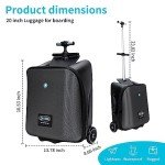 LemoHome 20-Inch Expandable Spinner Luggage with Seat