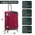 4-Piece Softside Luggage Set with TSA Lock