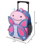 Skip Hop Kids Rolling Luggage, Butterfly Design
