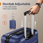 Expandable Blue 3-Piece Luggage Set with Wheels