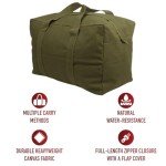 Extra Large Olive Drab Canvas Duffle Bag