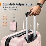 SHOWKOO Pink 3-Piece Expandable Luggage Set