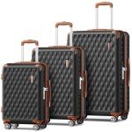 3-Piece Hard Shell Luggage Set with Spinner Wheels