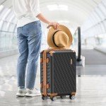 3-Piece Hard Shell Luggage Set with Spinner Wheels