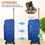 Expandable 24-Inch Softside Spinner Luggage - Navy