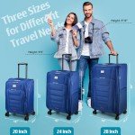 Expandable 24-Inch Softside Spinner Luggage - Navy