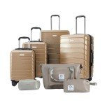 Expandable 4-Piece Hardshell Luggage Set - Champagne