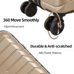 Expandable 4-Piece Hardshell Luggage Set - Champagne