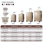 Expandable 4-Piece Hardshell Luggage Set - Champagne