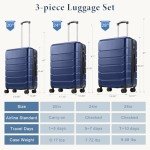 OLIXIS 24-Inch Expandable Hardside Luggage - Blue