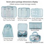 7-Piece Travel Packing Cube Set in Blue