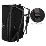 REDCAMP Foldable Black Duffle Bag with Wheels