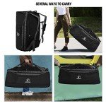 REDCAMP Foldable Black Duffle Bag with Wheels