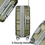 Olympia Denmark 3-Piece Olive Luggage Set