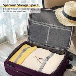 LARVENDER 5-Piece Expandable Luggage Set, Purple