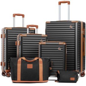 Joyway 4-Piece Hardside Luggage Set with Spinner Wheels