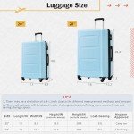Light Blue 4-Piece Hardside Luggage Set