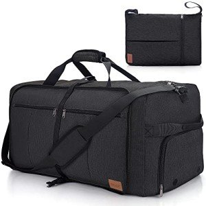 Large Waterproof Travel Duffle Bag with Shoe Compartment