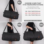 Large Waterproof Travel Duffle Bag with Shoe Compartment