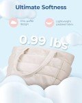 BAGSMART Women's Lightweight Quilted Tote Bag - Beige