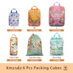 6-Pack Waterproof Packing Cubes for Travel