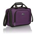 Expandable Purple Carry-On Luggage Set with Wheels
