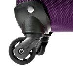 Expandable Purple Carry-On Luggage Set with Wheels