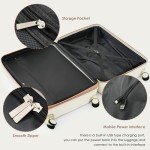 Merax White Hardshell Luggage Set with TSA Lock