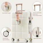 Merax White Hardshell Luggage Set with TSA Lock