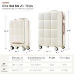 Merax White Hardshell Luggage Set with TSA Lock