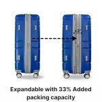 Olympia Denmark Lightweight Hardside Luggage Set - Navy