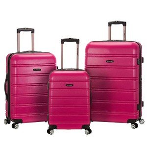 Rockland Melbourne Magenta Hardside 3-Piece Luggage Set