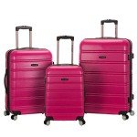 Rockland Melbourne Magenta Hardside 3-Piece Luggage Set