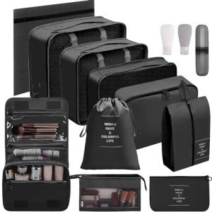 Chijoo Black 13-Piece Travel Packing Set
