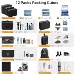 Chijoo Black 13-Piece Travel Packing Set