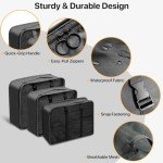 Chijoo Black 13-Piece Travel Packing Set