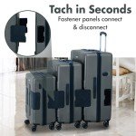 Tach V3.1 Grey Hard Shell Luggage Set - 3 Pieces