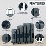 Tach V3.1 Grey Hard Shell Luggage Set - 3 Pieces