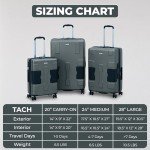 Tach V3.1 Grey Hard Shell Luggage Set - 3 Pieces