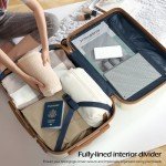 Coolife 3-Piece Hardside Luggage Set - Navy